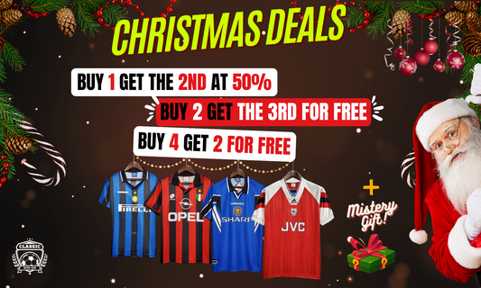 Christmas deals on retro football kits at classickits433