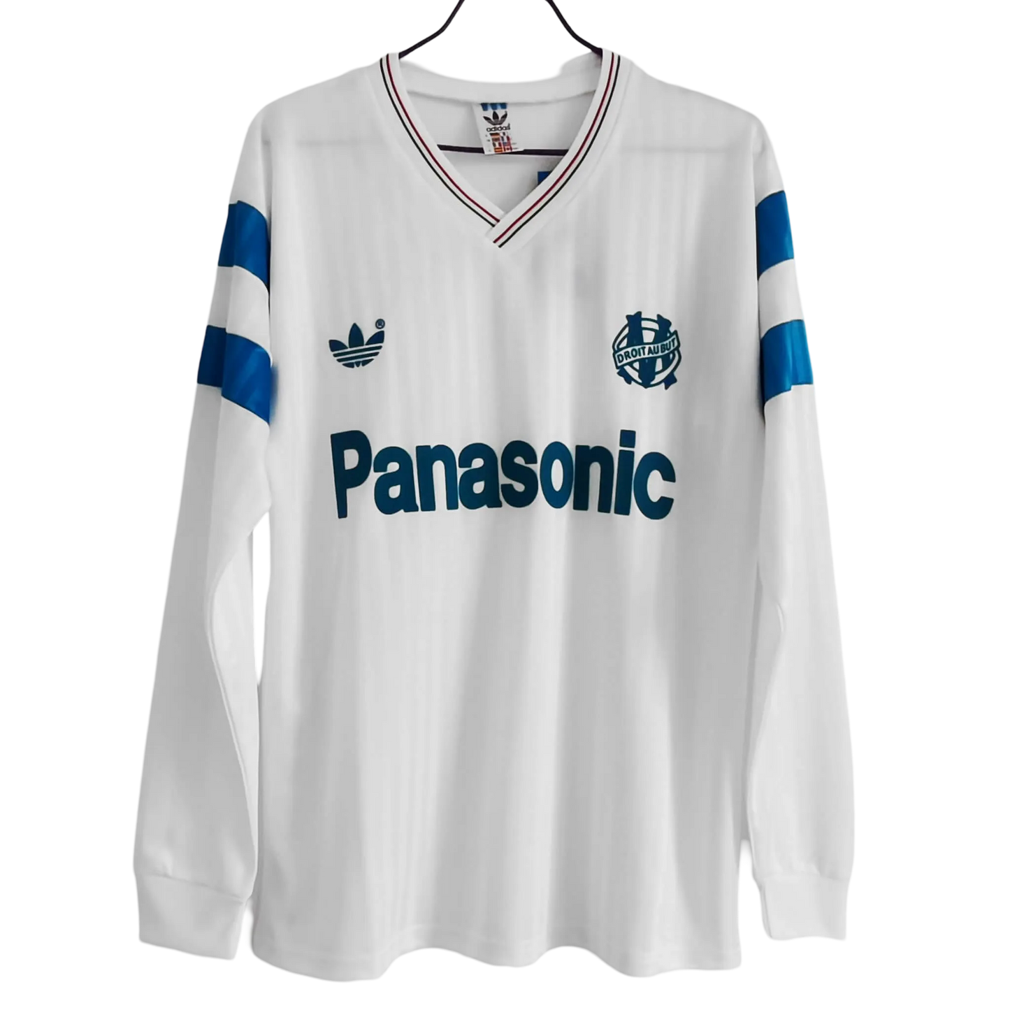 1990 Olympique de Marseille Panasonic - Home Retro Kit – Long Sleeves - ClassicKits433