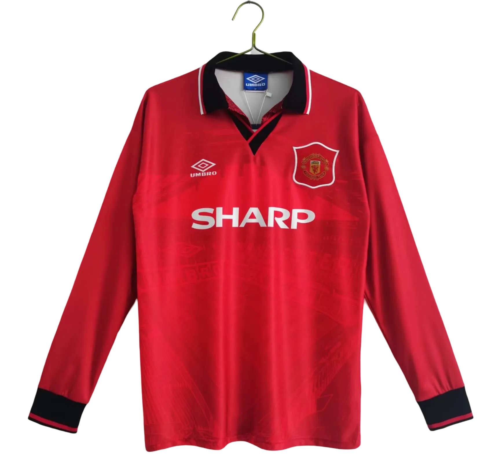 1994/1996 Manchester United SHARP - Home Retro Kit – Long Sleeve - ClassicKits433