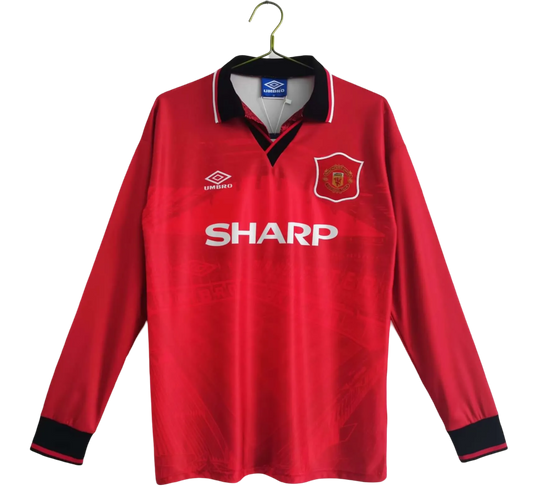 1994/1996 Manchester United SHARP - Home Retro Kit – Long Sleeve - ClassicKits433