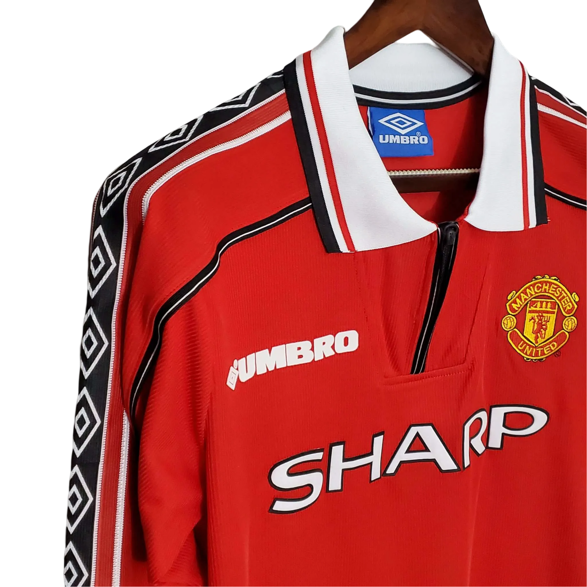 1998/2000 Manchester United SHARP - Home Retro Kit – Long Sleeve - ClassicKits433