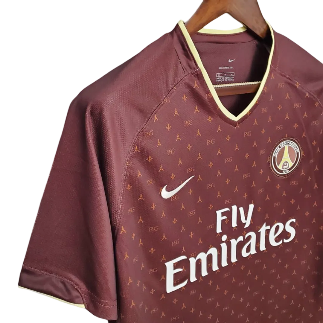 2006/2007 PARIS SAINT GERMAIN Fly Emirates - Away red Retro kit - ClassicKits433