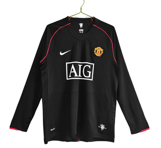 2007/2008 Manchester United AIG - Away Retro Kit – Long Sleeves - ClassicKits433