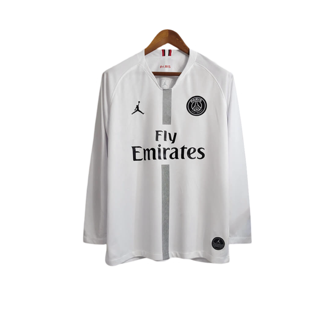 2018/2019 PARIS SAINT GERMAIN Fly Emirates - White Champions League Retro Kit – Long sleeve - ClassicKits433