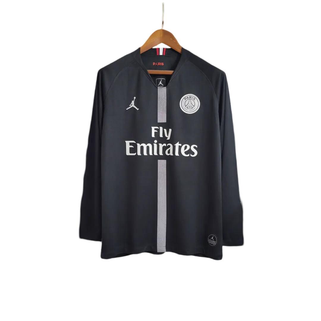 2018/2019 PARIS SAINT GERMAIN Fly Emirates – Long sleeve - Black Champions League Retro Kit - ClassicKits433