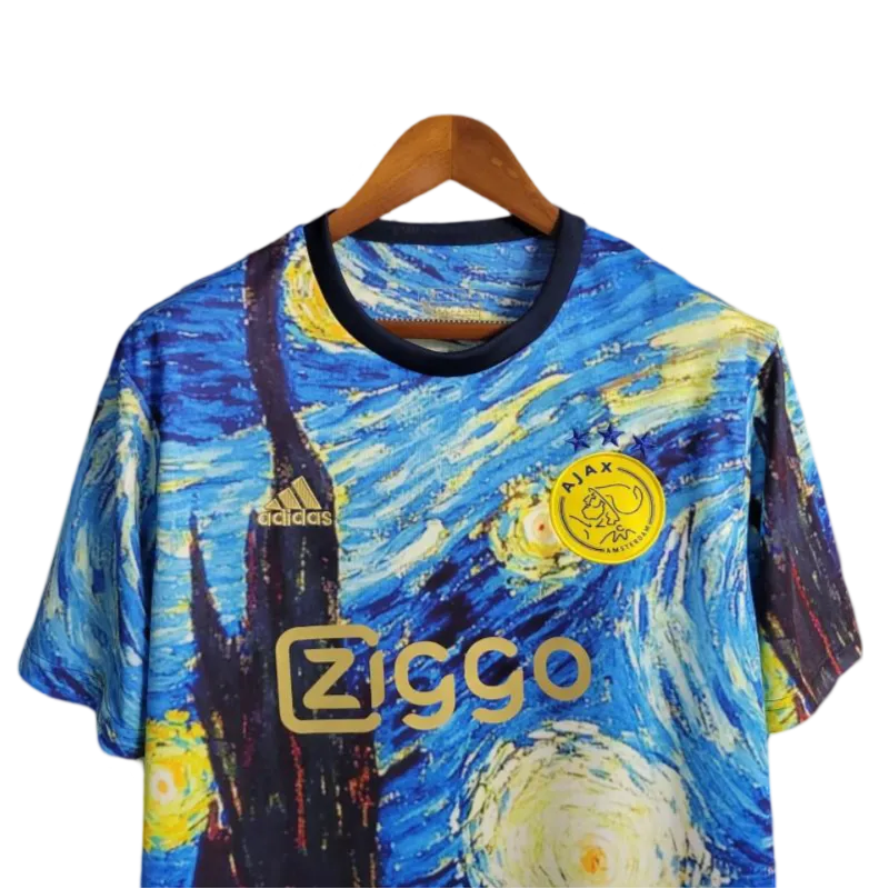 23/24 AJAX x Vincent Van Gogh Oil Painting Starry Night - Fan version