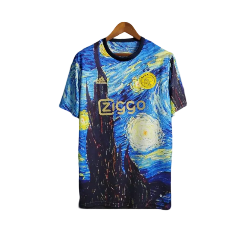 23/24 AJAX x Vincent Van Gogh Oil Painting Starry Night - Fan version