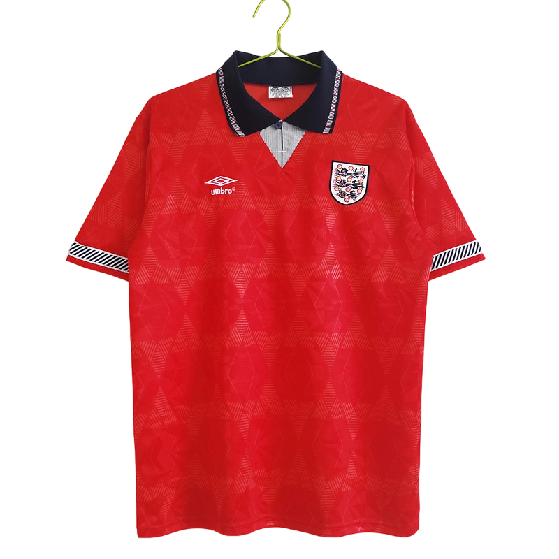 1990/1991 England Red Away Retro Kit - ClassicKits433