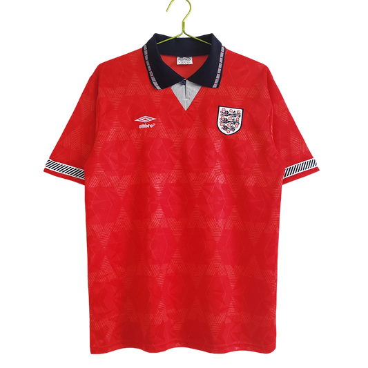 1990/1991 England Red Away Retro Kit - ClassicKits433